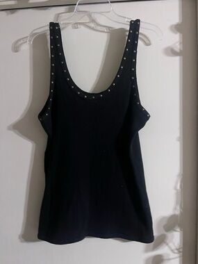 POL Black Ribbed Tank Top